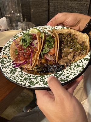 Tacos at Penelope's Vegan Taqueria in Chicago