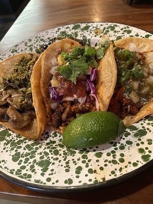 Tacos at Penelope's Vegan Taqueria in Chicago