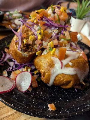 Chimichanga at Penelope's Vegan Taqueria in Chicago