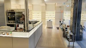 interior of location - view towards the counter at Yun Teehaus in Seoul