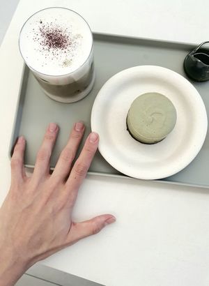 Forest cheesecake - size (I do have large hands🤭) at Yun Teehaus in Seoul