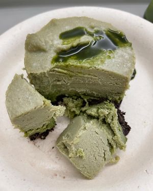 Vegan cake matcha sirup   at Yun Teehaus in Seoul