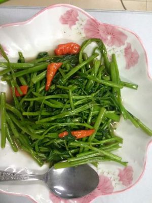 morning glory at Reunion Cafe in Vientiane