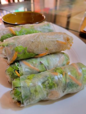 Fresh rolls at Reunion Cafe in Vientiane