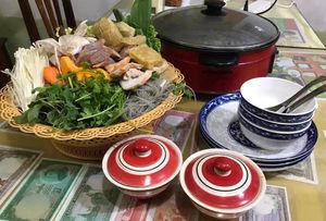 Menu  at Reunion Cafe in Vientiane