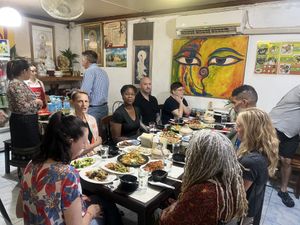   at Reunion Cafe in Vientiane