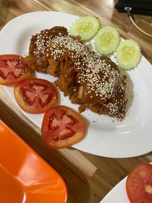 Peanut chicken  at Reunion Cafe in Vientiane