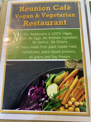 Menu 1  at Reunion Cafe in Vientiane