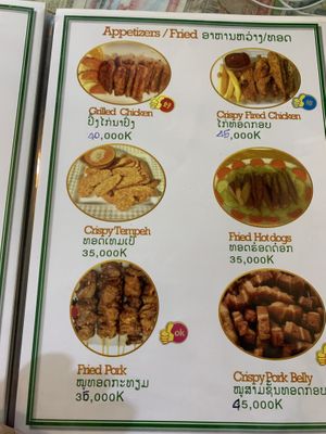 Menu 3  at Reunion Cafe in Vientiane