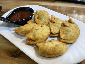 Fried dumplings, 40,000 kip  at Reunion Cafe in Vientiane