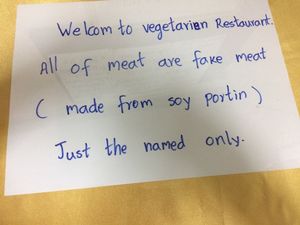 Funny but we get the message! ;)  at Reunion Cafe in Vientiane