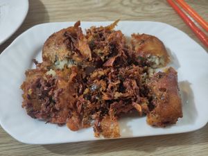 Crispy sour pork at Reunion Cafe in Vientiane