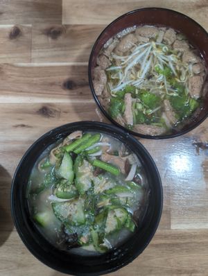 Trad Lao Soup, Mushroom Soup at Reunion Cafe in Vientiane