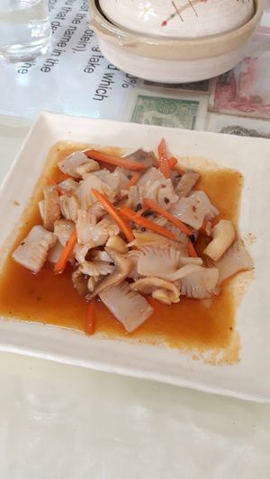 Sea food noodles at Reunion Cafe in Vientiane