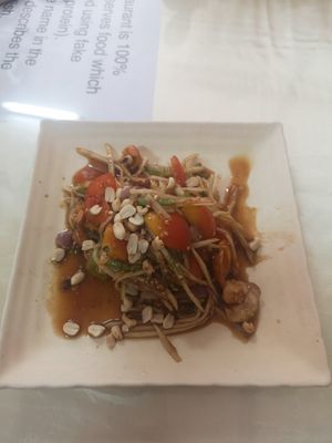 Spicy cucumber salad 10k kip. Delicious at Reunion Cafe in Vientiane