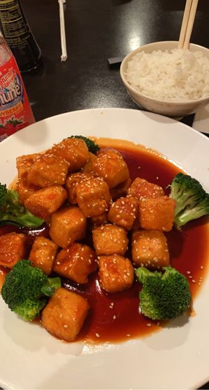 sesame tofu  at Wild Ginger in Corning