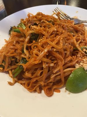 Pad thai with vegetables  at Wild Ginger in Corning