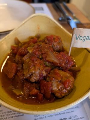 Vegan meatbals at Ambiente Tapas - Goodramgate in York