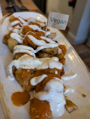 Vegan patatas bravas at Ambiente Tapas - Goodramgate in York
