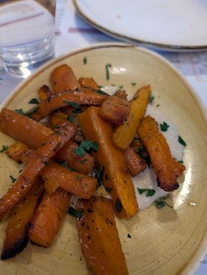 Hummus and roast maple carrots at Ambiente Tapas - Goodramgate in York