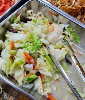 Stir fried cabbage ~ 7/4/22 at En Cheng Vegetarian 恩成素 - Maybe closed in Northeast Singapore