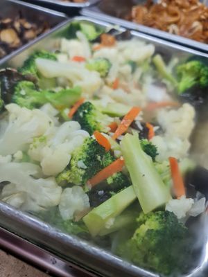 Broccoli Cauliflower ~ 7/4/22 at En Cheng Vegetarian 恩成素 - Maybe closed in Northeast Singapore