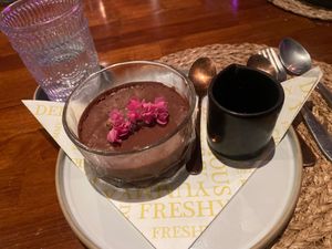 Vegan dessert at Foxtrot Bistro in Koh Samui