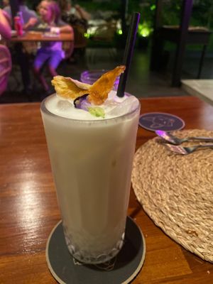 Pina colada at Foxtrot Bistro in Koh Samui