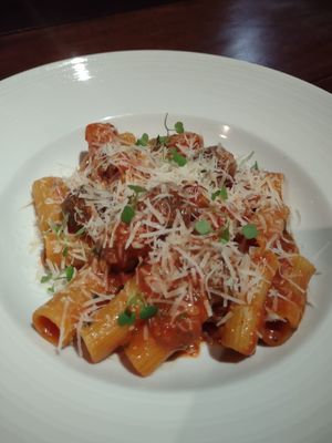 Plant based balls pasta at Foxtrot Bistro in Koh Samui