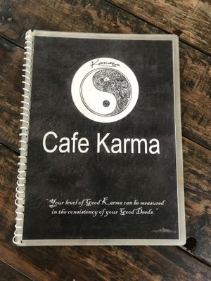 Lots of vegan options   at Cafe Karma in Rishikesh