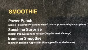 Delicious drinks  at Cafe Karma in Rishikesh