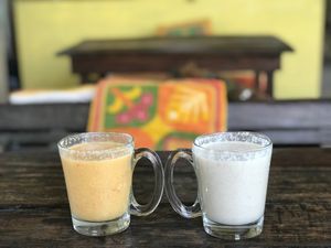 Smoothies at Cafe Karma in Rishikesh