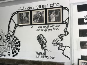 Cool art  at The 60's Cafe in Rishikesh