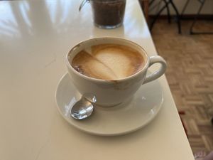 Oatmilk Cappuccino   at Slowtown Coffee Roasters in Swakopmund