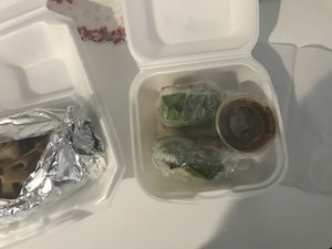 Springs rolls were very filling. Great sauce  at Luv Thai Cuisine in Austin