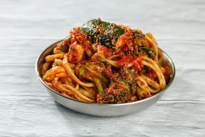 Linguine Primavera at Soma Rasa in Montreal