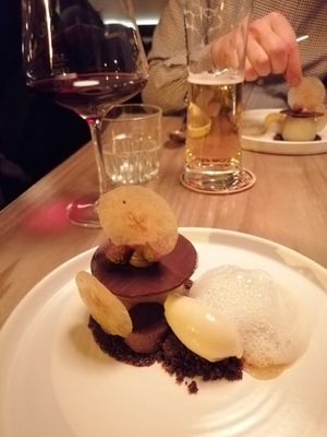 Chocolate hazelnut dessert at Kopps in Berlin