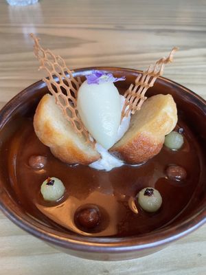 Sorbet and doughnut   at Kopps in Berlin