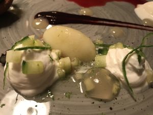 pear/cucumber sorbet at Kopps in Berlin
