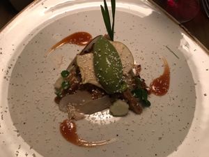 Jerusalem artichoke dessert  at Kopps in Berlin