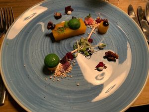 can't even name everything on the plate, but it was so TASTY. at Kopps in Berlin