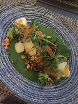 Cauliflower main. Looks lovely but was a bit bland.  at Kopps in Berlin