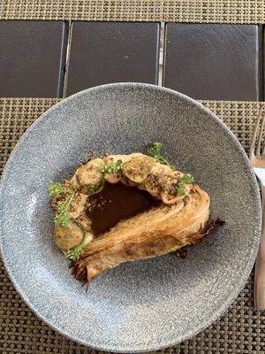 Cabbage, potato, and pickles at Kopps in Berlin