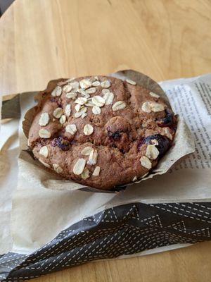 Apple cranberry oat muffin - vegan and gluten free!! at Bridgehead Coffeehouse in Ottawa