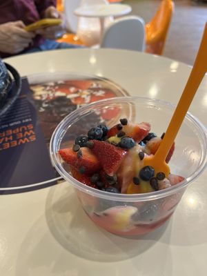 Sorbet with berries  at Orange Leaf Frozen Yogurt in Mason City