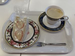 Strawberry sandwich  at Vegan Fruits Cafe Tamaru in Hiroshima