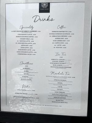 drinks  at Mandala Society in Marrakech