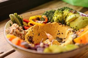 hummus bowl at Mandala Society in Marrakech