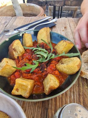 Veganised chakchouka at Mandala Society in Marrakech