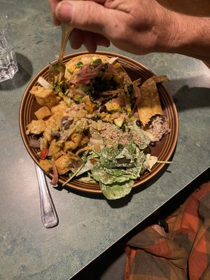 3 tacos, with added tofu. Very tasty!  at cafegSC in Santa Cruz